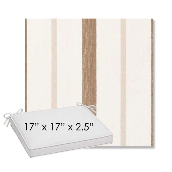 Picture of Revival Sand | Sunbrella® 17" x 17" Outdoor Dining Cushion