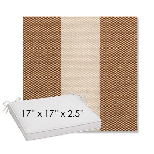 Picture of Rothko Latte | Sunbrella® 17" x 17" Outdoor Dining Cushion
