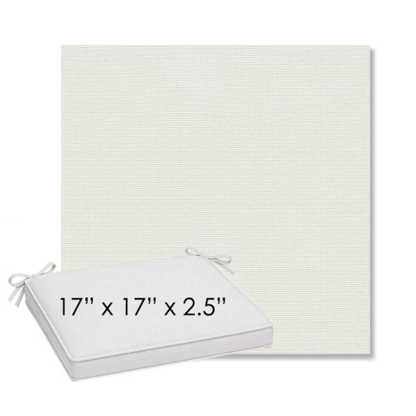 Picture of Sailcloth Salt | Sunbrella® 17" x 17" Outdoor Dining Cushion