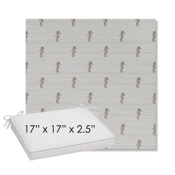 Picture of Schooner Plank | Sunbrella® 17" x 17" Outdoor Dining Cushion