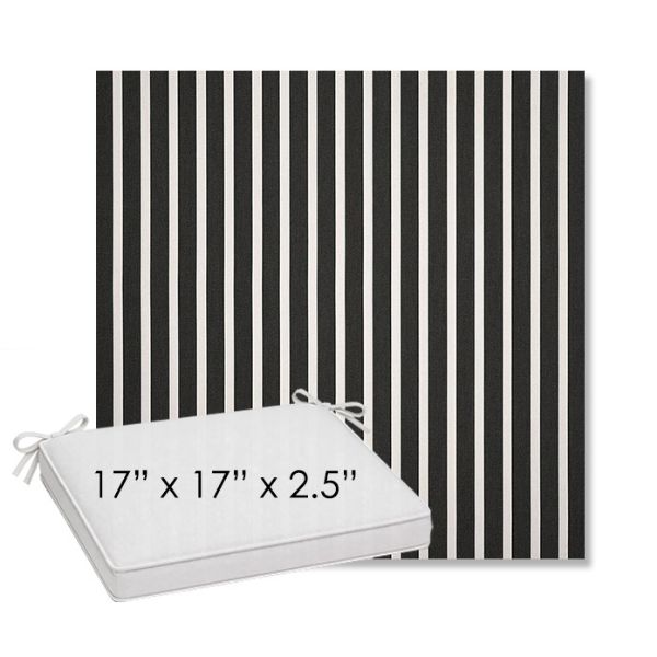 Picture of Shore Classic | Sunbrella® 17" x 17" Outdoor Dining Cushion