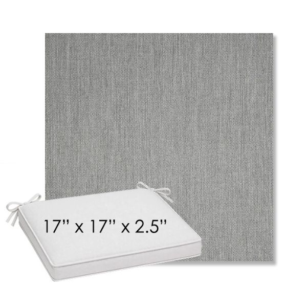 Picture of Switch Silver | Sunbrella® 17" x 17" Outdoor Dining Cushion