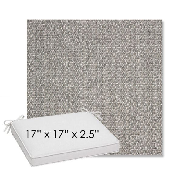 Picture of Tailored Fog | Sunbrella® 17" x 17" Outdoor Dining Cushion