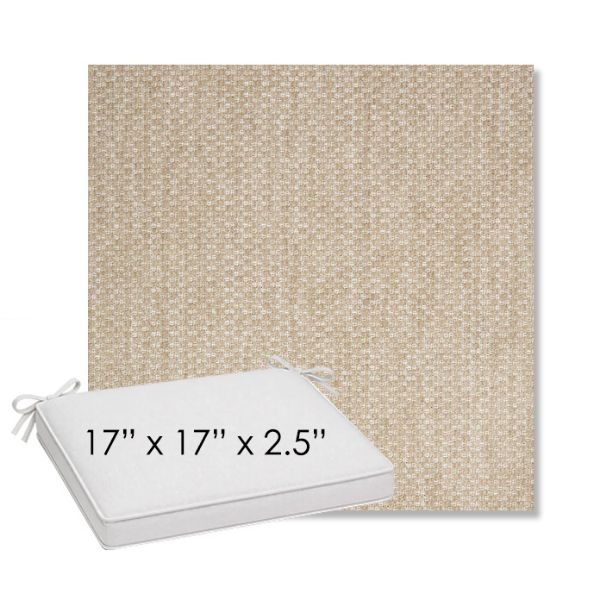 Picture of Tailored Putty | Sunbrella® 17" x 17" Outdoor Dining Cushion