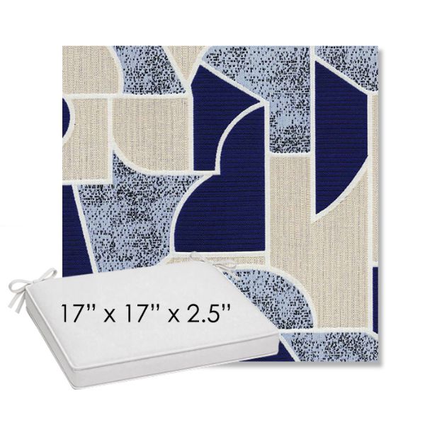 Picture of Territory Lazuli | Sunbrella® 17" x 17" Outdoor Dining Cushion