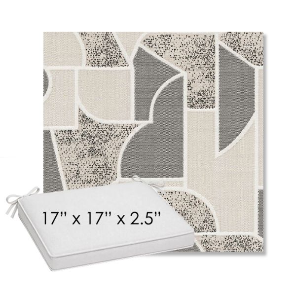 Picture of Territory Tin | Sunbrella® 17" x 17" Outdoor Dining Cushion