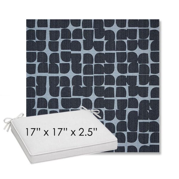 Picture of Toggle Blueprint | Sunbrella® 17" x 17" Outdoor Dining Cushion