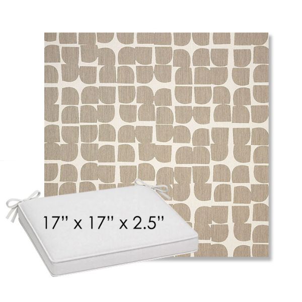 Picture of Toggle Driftwood | Sunbrella® 17" x 17" Outdoor Dining Cushion
