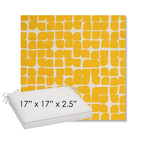 Picture of Toggle Lemon Drop | Sunbrella® 17" x 17" Outdoor Dining Cushion
