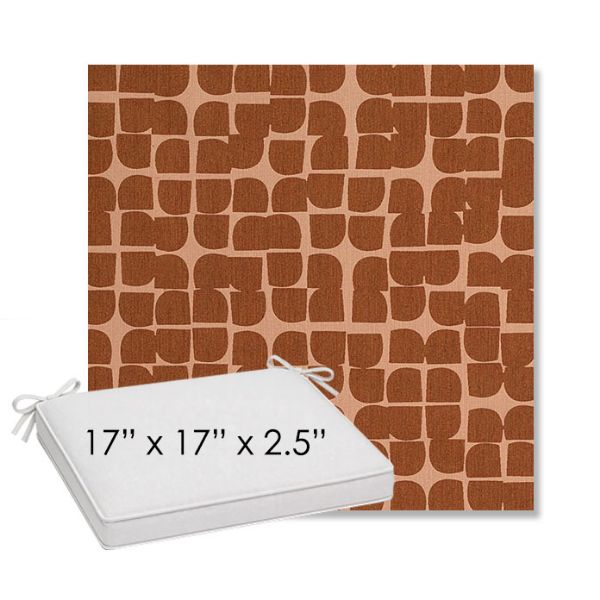 Picture of Toggle Terra Rosa | Sunbrella® 17" x 17" Outdoor Dining Cushion