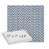 Picture of Underline Denim | Sunbrella® 17" x 17" Outdoor Dining Cushion