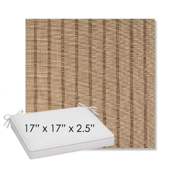 Picture of Unwind Driftwood | Sunbrella® 17" x 17" Outdoor Dining Cushion