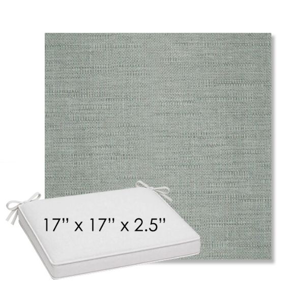 Picture of Willa Mist | Sunbrella® 17" x 17" Outdoor Dining Cushion