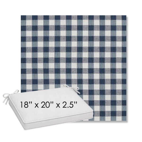 Picture of Above Denim | Sunbrella® 18" x 20" Outdoor Dining Cushion