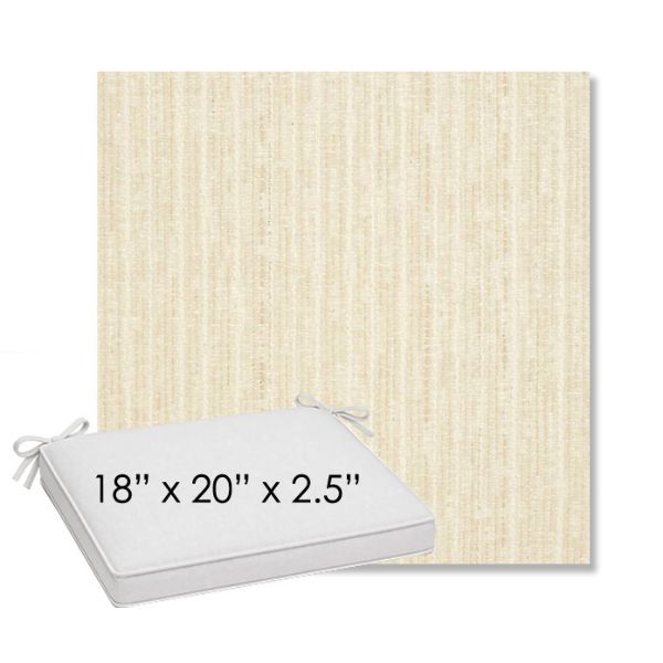 Picture of Abundant Snow | Sunbrella® 18" x 20" Outdoor Dining Cushion
