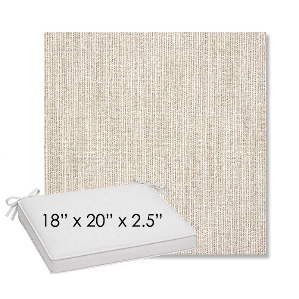 Picture of Adena Sand | Sunbrella® 18" x 20" Outdoor Dining Cushion