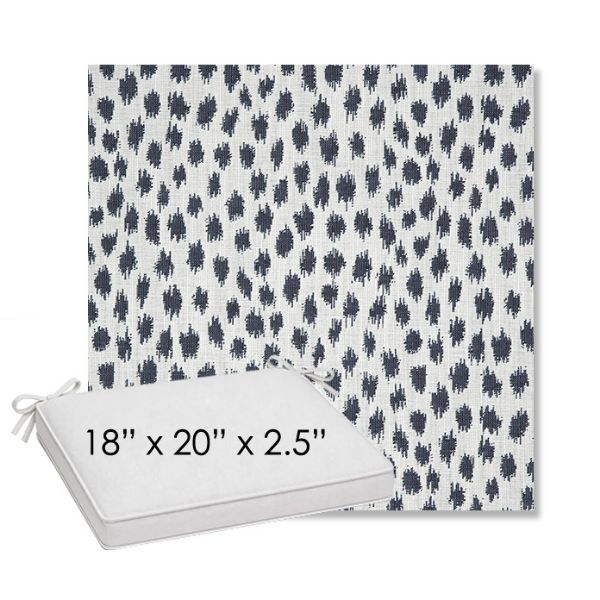 Picture of Agra Indigo | Sunbrella® 18" x 20" Outdoor Dining Cushion