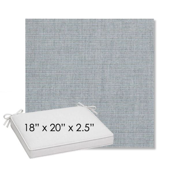 Picture of Ambrose Chambray | Sunbrella® 18" x 20" Outdoor Dining Cushion