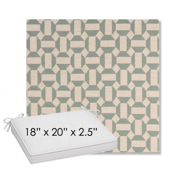 Picture of Assemble Mist | Sunbrella® 18" x 20" Outdoor Dining Cushion