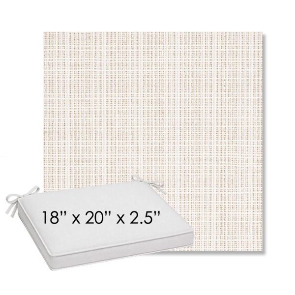 Picture of Benson Sand | Sunbrella® 18" x 20" Outdoor Dining Cushion