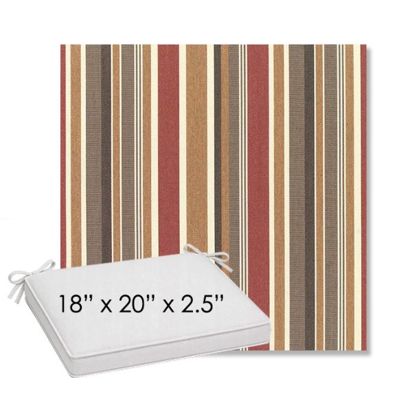Picture of Brannon Redwood | Sunbrella® 18" x 20" Outdoor Dining Cushion