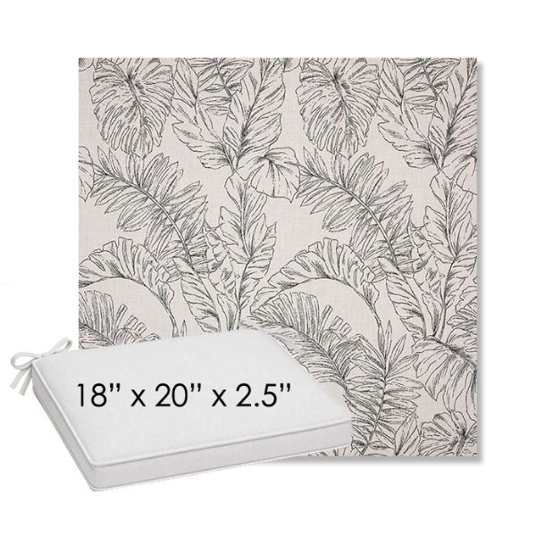 Picture of Calm Graphite | Sunbrella® 18" x 20" Outdoor Dining Cushion