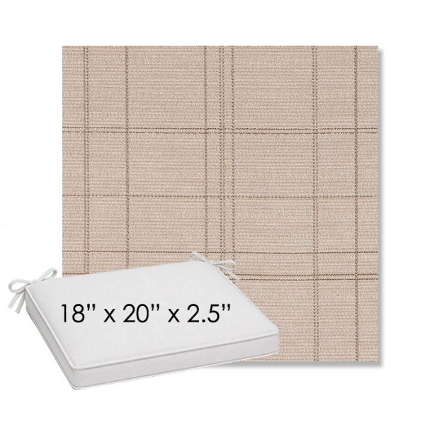 Picture of Camper Snowcap | Sunbrella® 18" x 20" Outdoor Dining Cushion