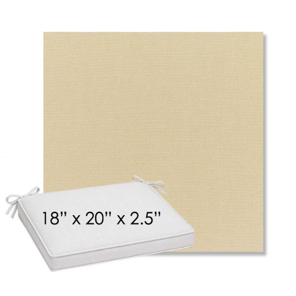 Picture of Canvas Antique Beige | Sunbrella® 18" x 20" Outdoor Dining Cushion