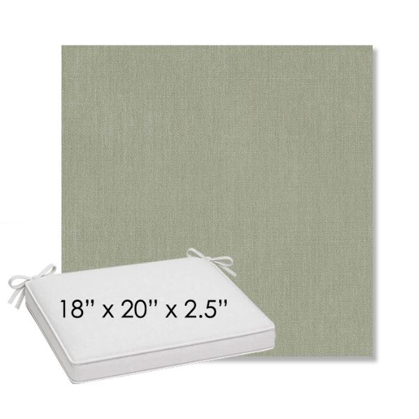 Picture of Canvas Seasalt | Sunbrella® 18" x 20" Outdoor Dining Cushion
