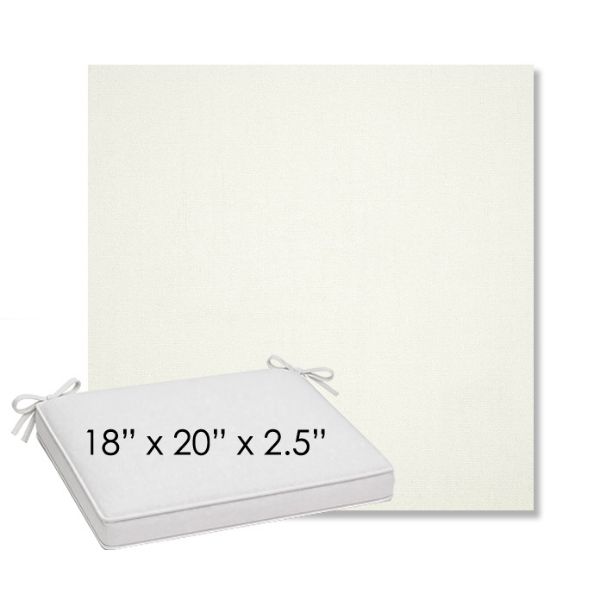 Picture of Canvas White | Sunbrella® 18" x 20" Outdoor Dining Cushion