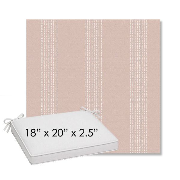 Picture of Caper Blush | Sunbrella® 18" x 20" Outdoor Dining Cushion