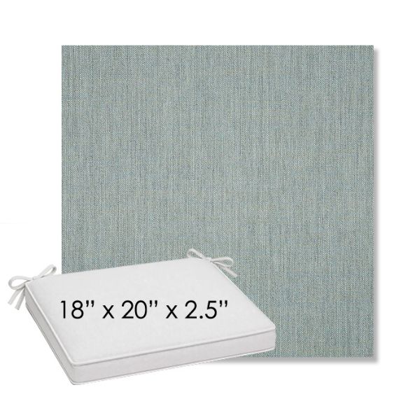 Picture of Cast Mist | Sunbrella® 18" x 20" Outdoor Dining Cushion