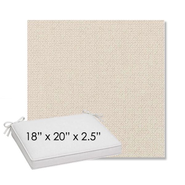 Picture of Charmer Parchment | Sunbrella® 18" x 20" Outdoor Dining Cushion