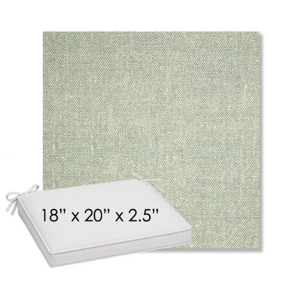 Picture of Chartres Mist | Sunbrella® 18" x 20" Outdoor Dining Cushion