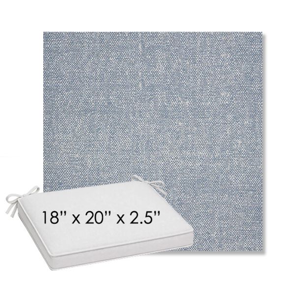 Picture of Chartres Rainfall | Sunbrella® 18" x 20" Outdoor Dining Cushion