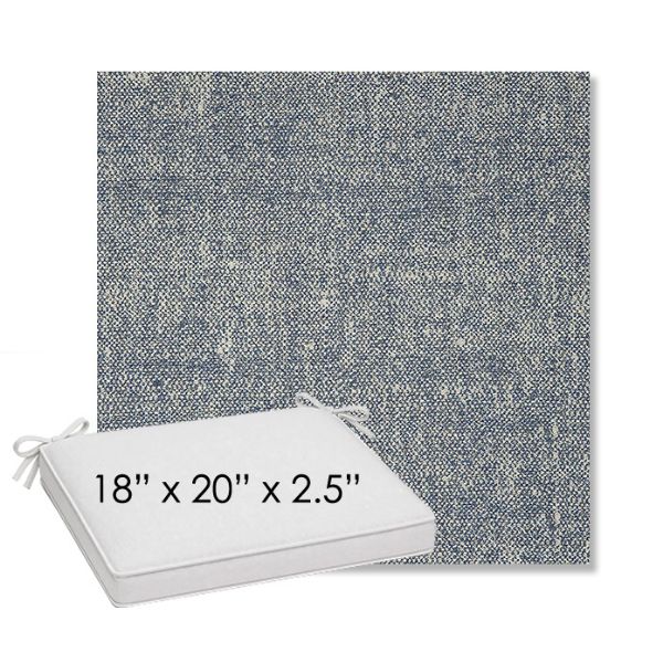 Picture of Chartres Storm | Sunbrella® 18" x 20" Outdoor Dining Cushion
