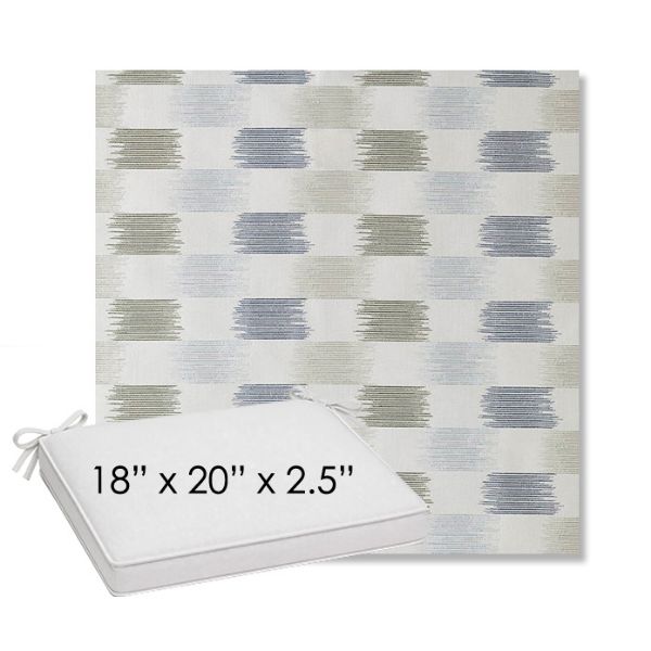 Picture of Dream Mist | Sunbrella® 18" x 20" Outdoor Dining Cushion