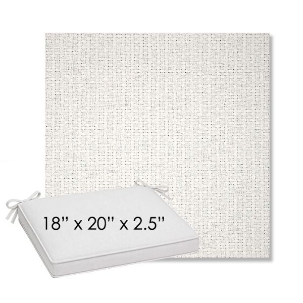 Picture of Dumont Snow | Sunbrella® 18" x 20" Outdoor Dining Cushion