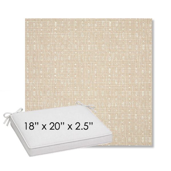 Picture of Embrace Linen | Sunbrella® 18" x 20" Outdoor Dining Cushion