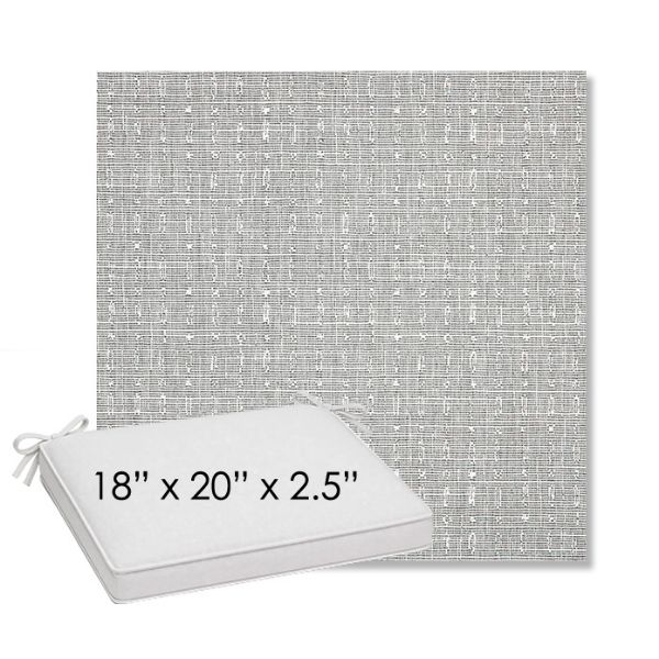 Picture of Embrace Pewter | Sunbrella® 18" x 20" Outdoor Dining Cushion