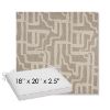 Picture of Escher Greige | Sunbrella® 18" x 20" Outdoor Dining Cushion