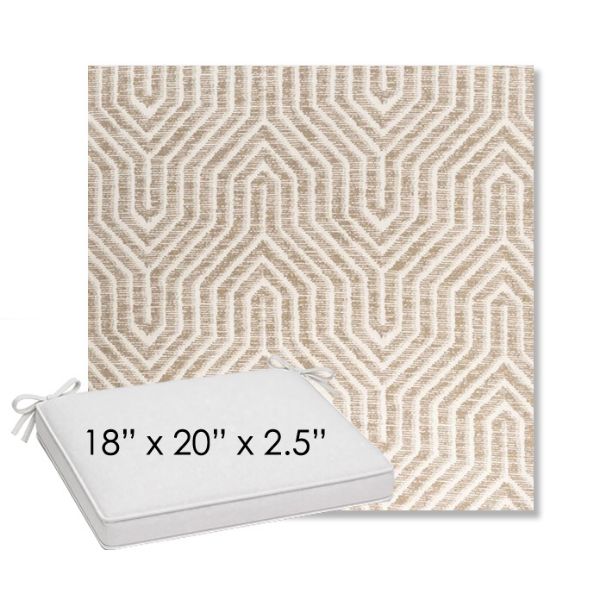 Picture of Etna Dune | Sunbrella® 18" x 20" Outdoor Dining Cushion