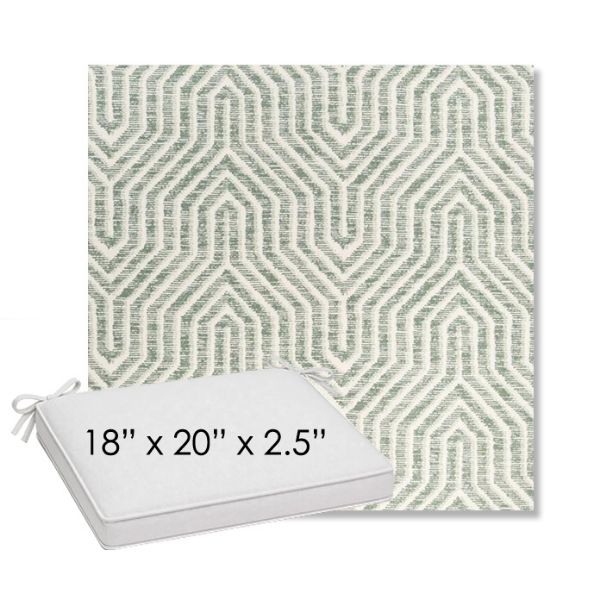 Picture of Etna Juniper | Sunbrella® 18" x 20" Outdoor Dining Cushion