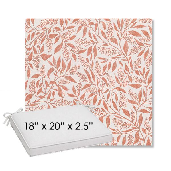 Picture of Exquisite Guava | Sunbrella® 18" x 20" Outdoor Dining Cushion