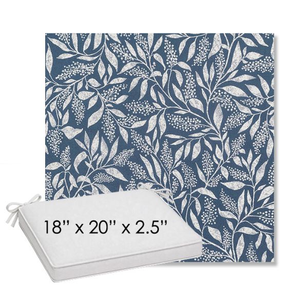 Picture of Exquisite Indigo | Sunbrella® 18" x 20" Outdoor Dining Cushion