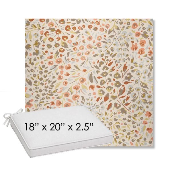 Picture of Flora Sunset | Sunbrella® 18" x 20" Outdoor Dining Cushion