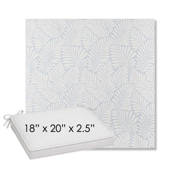 Picture of Frond Sky | Sunbrella® 18" x 20" Outdoor Dining Cushion