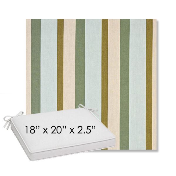 Picture of Gateway Aloe | Sunbrella® 18" x 20" Outdoor Dining Cushion