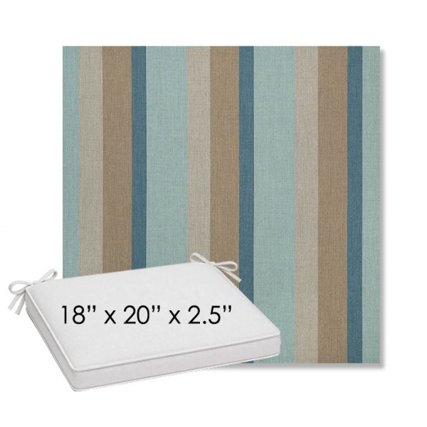 Picture of Gateway Mist | Sunbrella® 18" x 20" Outdoor Dining Cushion