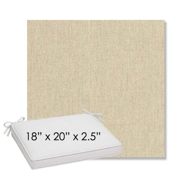 Picture of Heritage Papyrus | Sunbrella® 18" x 20" Outdoor Dining Cushion